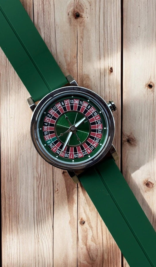 Rotatory Dial Watch with Silicon Straps & Magnetic Lock Wrist & Style