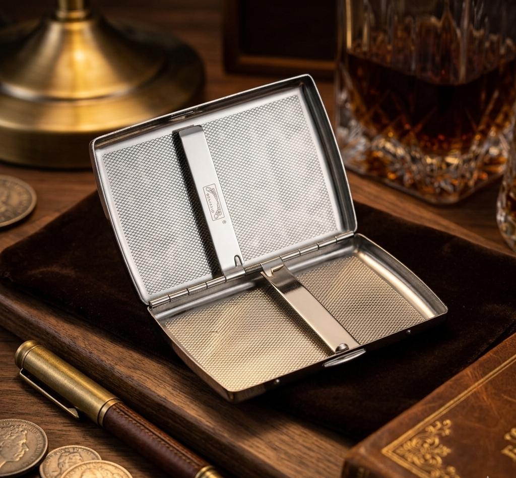 Silver Starlight Cigarette Case Stainless Steel KhaanVaade
