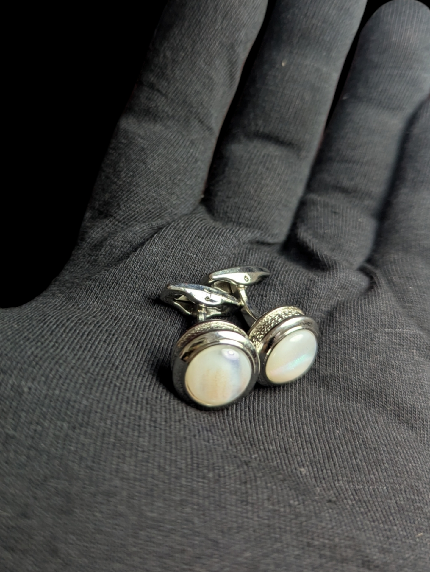 Premium White Pearl Cufflinks