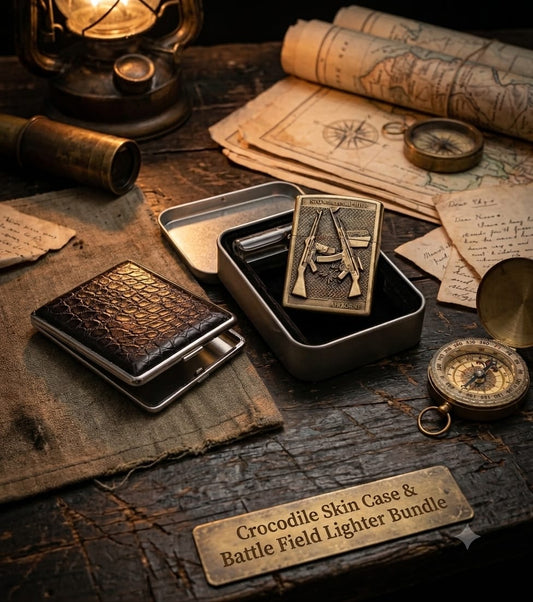 Crocodile Skin Case & Battlefield Lighter Bundle Khaanvaade