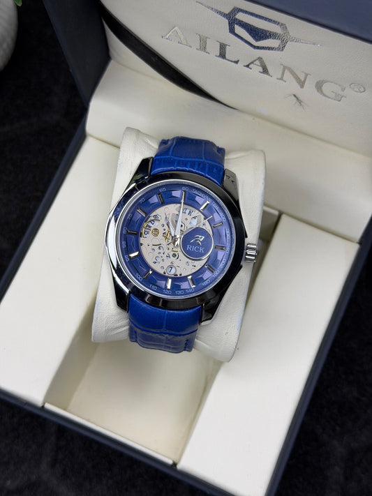 Rick Stainless Steel Dial Leather Straps Men,s Watch Wrist & Style