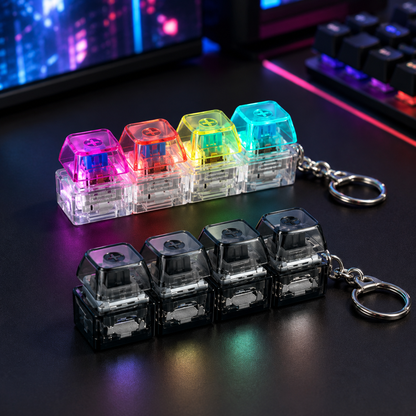 Keyboard Fidget Stress Relief Keychain for Kids & Adults (Random Colors | KC) Toynix
