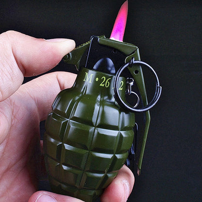 Hand Grenade  Lighter, Gas windproof lighters With Keychain