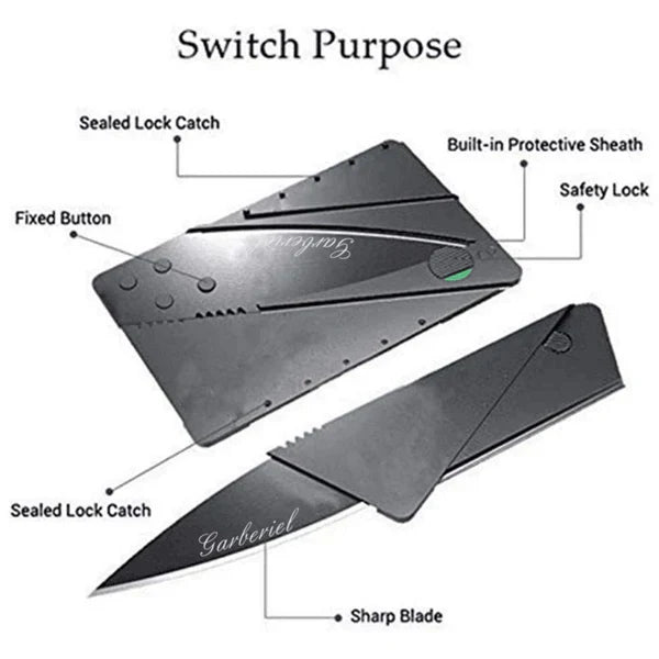 Folding Knife for Wallet (Credit Card Size)