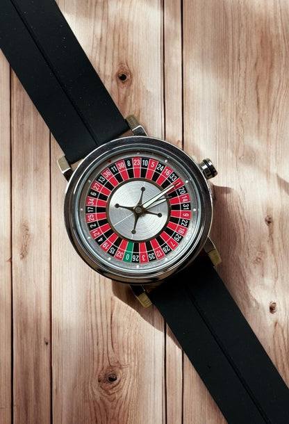 Rotatory Dial  Watch with Silicon Straps & Magnetic Lock Wrist & Style
