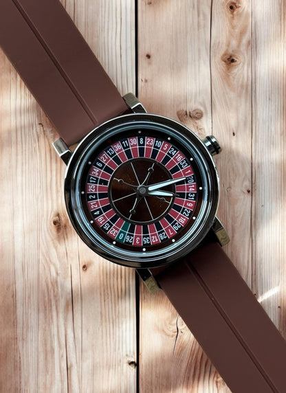 Rotatory Dial  Watch with Silicon Straps & Magnetic Lock Wrist & Style