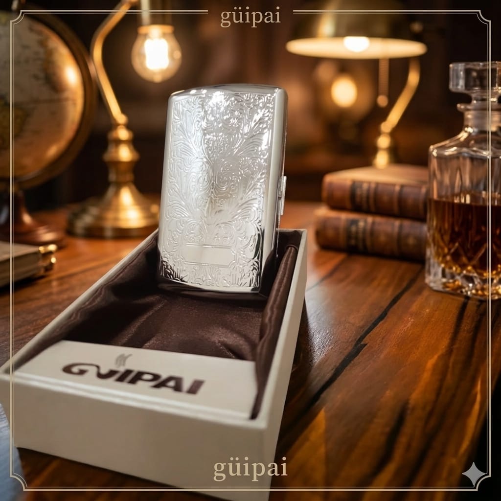 Silver Starlight Cigarette Case Stainless Steel KhaanVaade