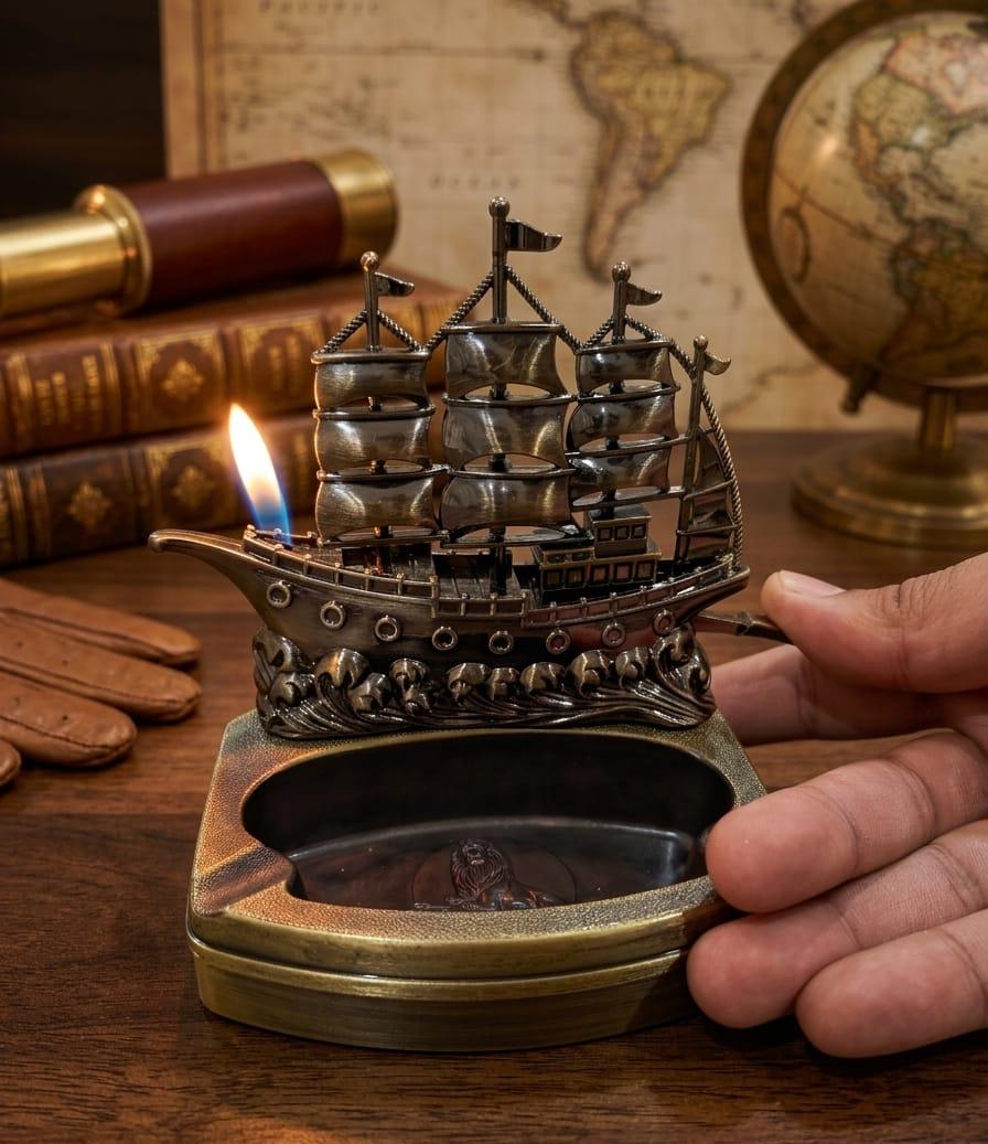 Captain's Voyage Lighter & Ashtray