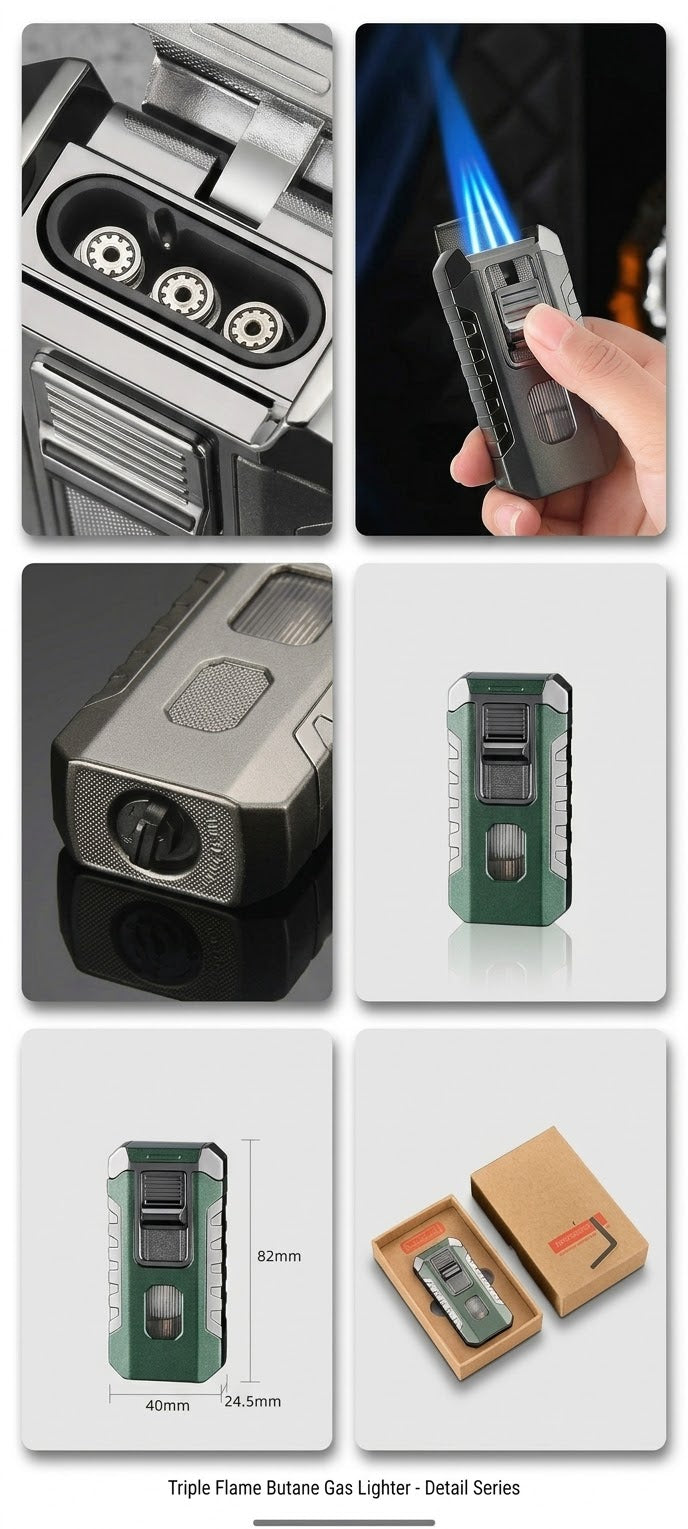 Tactical Triple Flame Lighter Khaanvaade