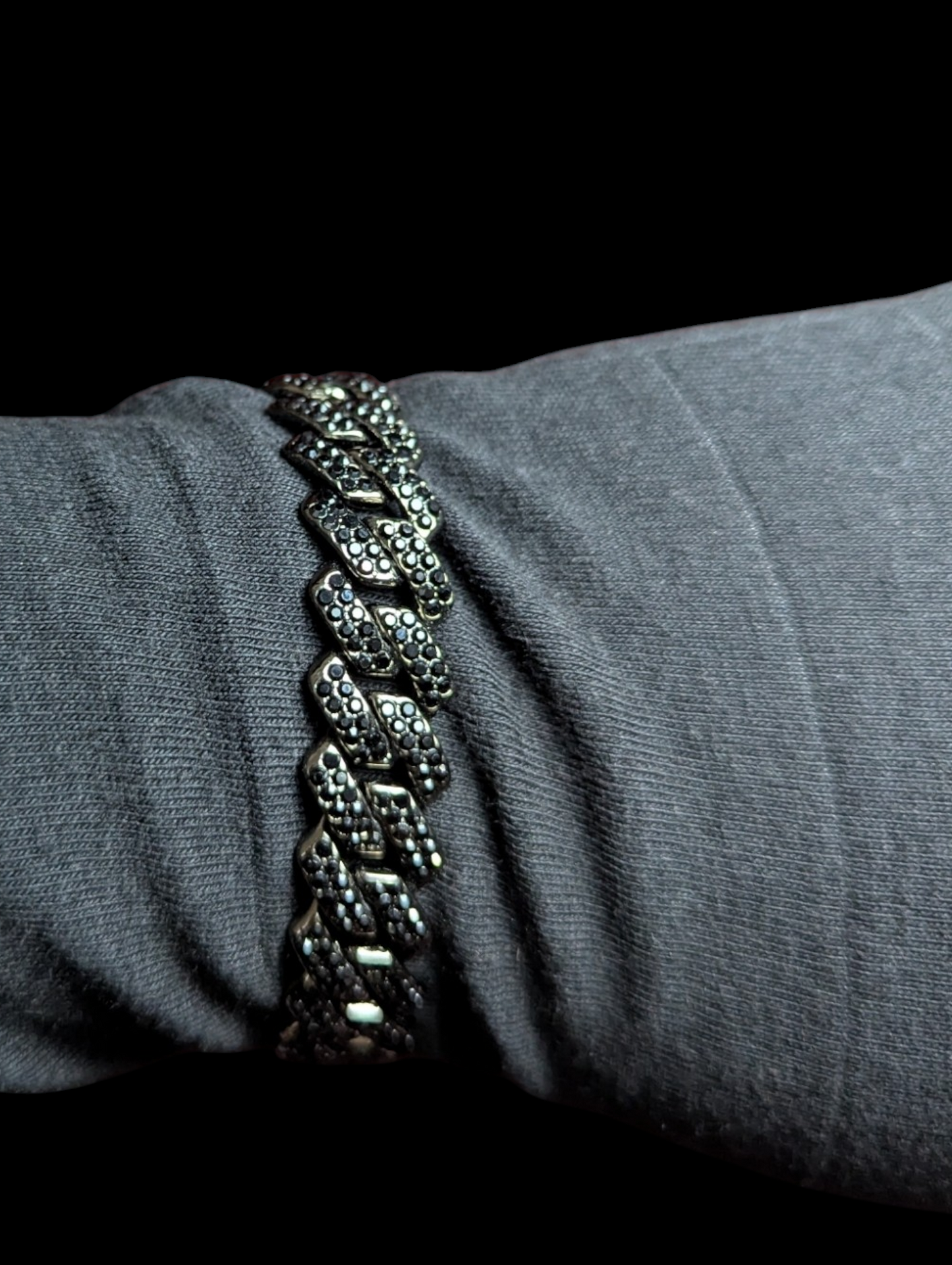 Premium Black Bracelet with Double Lock Unisex