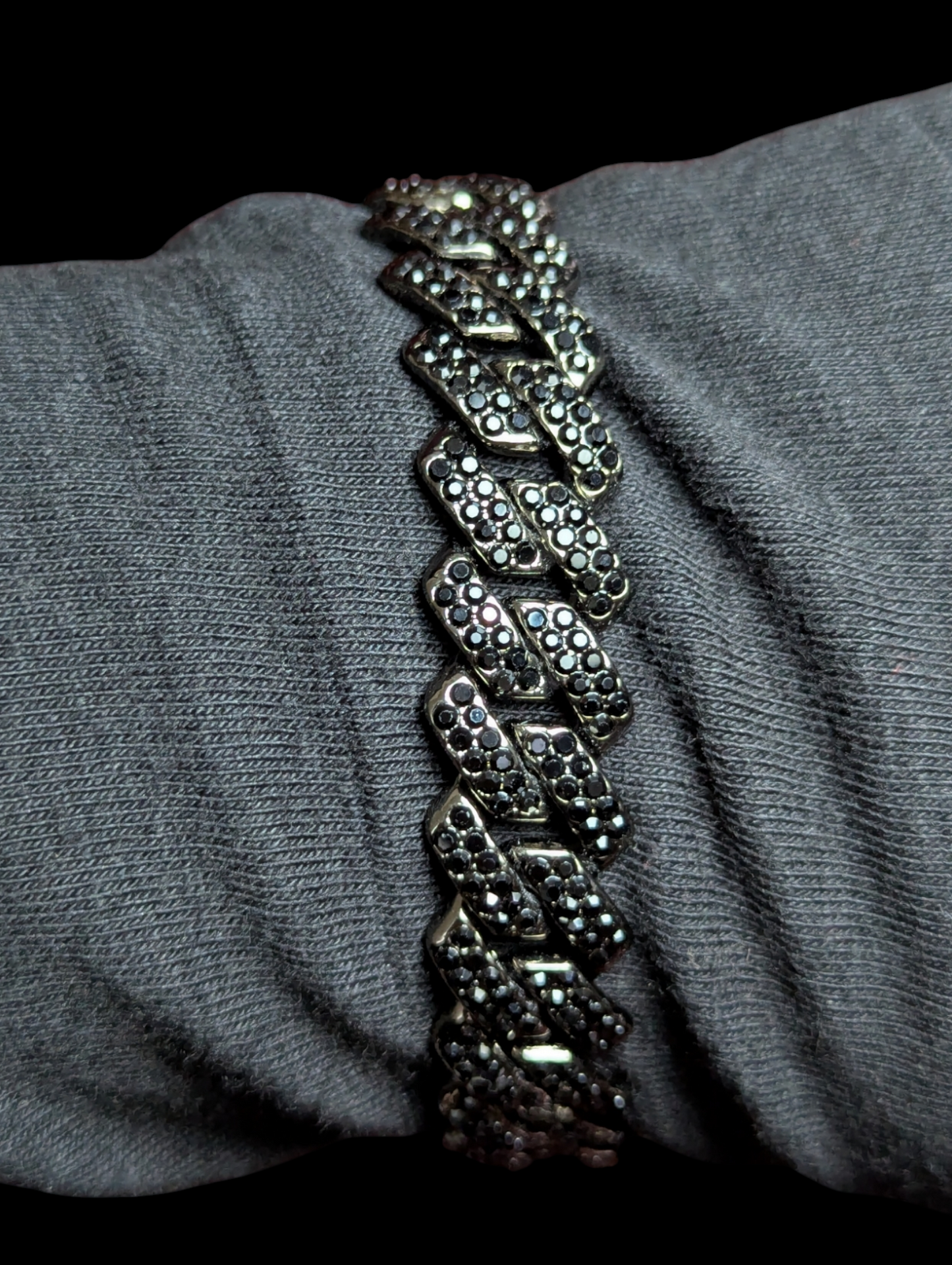 Premium Black Bracelet with Double Lock Unisex