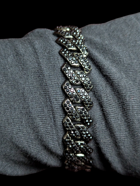 Premium Black Bracelet with Double Lock Unisex