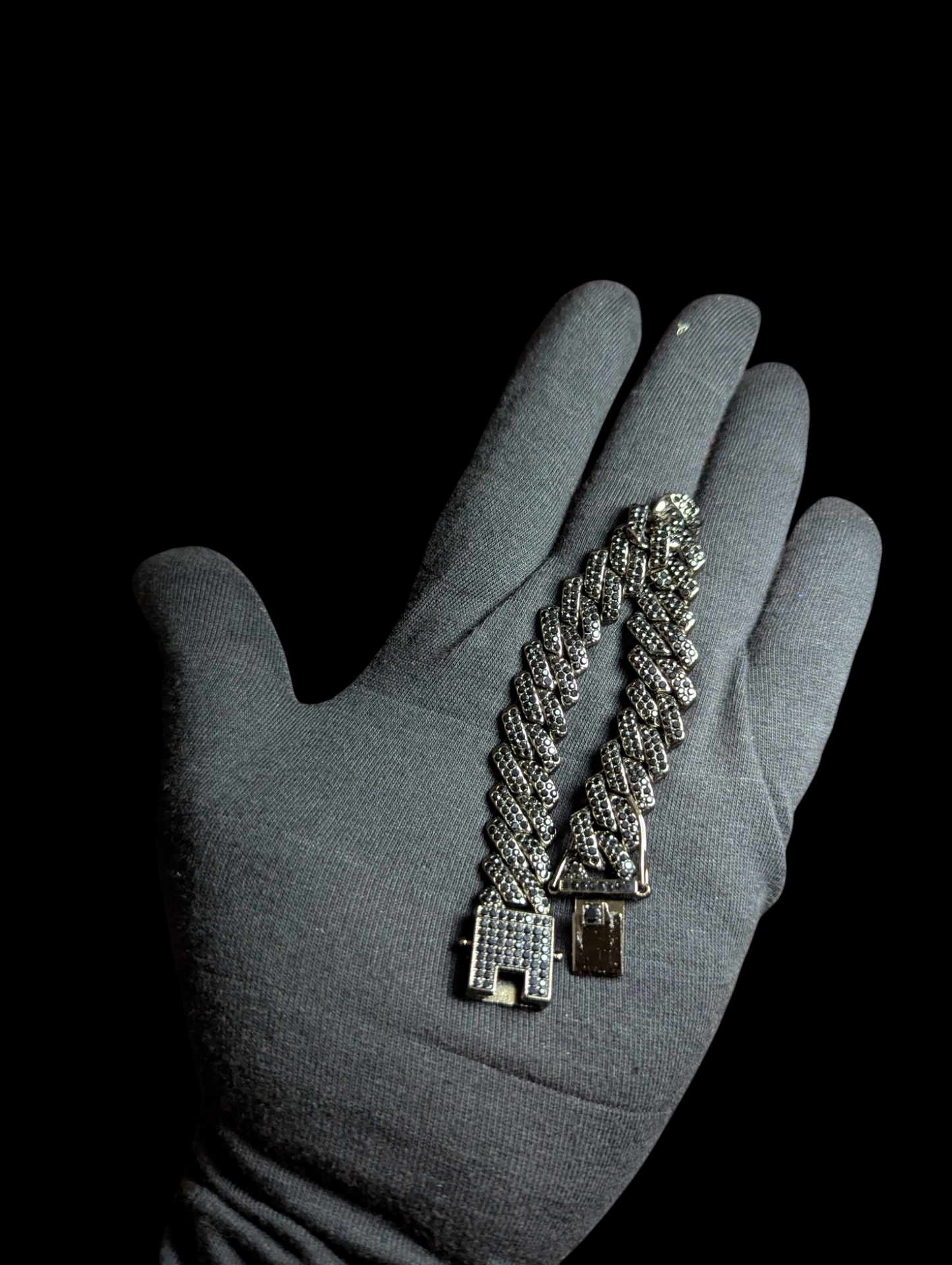 Premium Black Bracelet with Double Lock Unisex