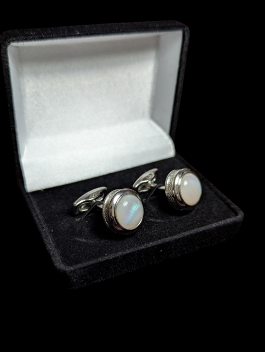 Premium White Pearl Cufflinks