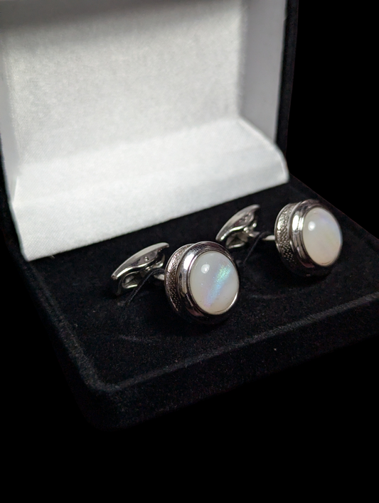 Premium White Pearl Cufflinks