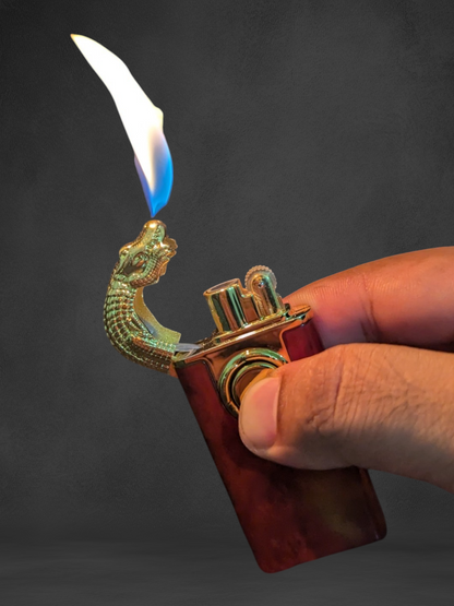 Crocodile Lighter in Dual Flame