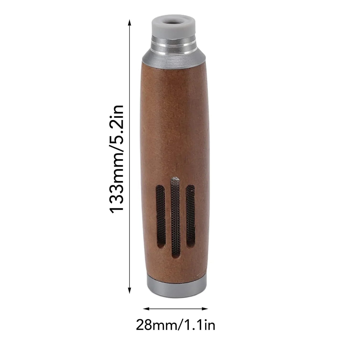 Portable Mini Car Ashtray Fireproof Walnut Design with Lid Luxury Lighters