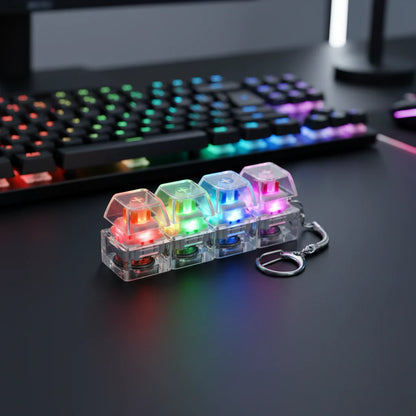 Keyboard Fidget Stress Relief Keychain for Kids & Adults (Random Colors | KC) Toynix