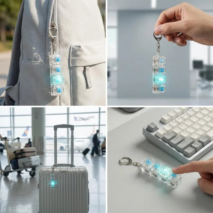 Keyboard Fidget Stress Relief Keychain for Kids & Adults (Random Colors | KC) Toynix
