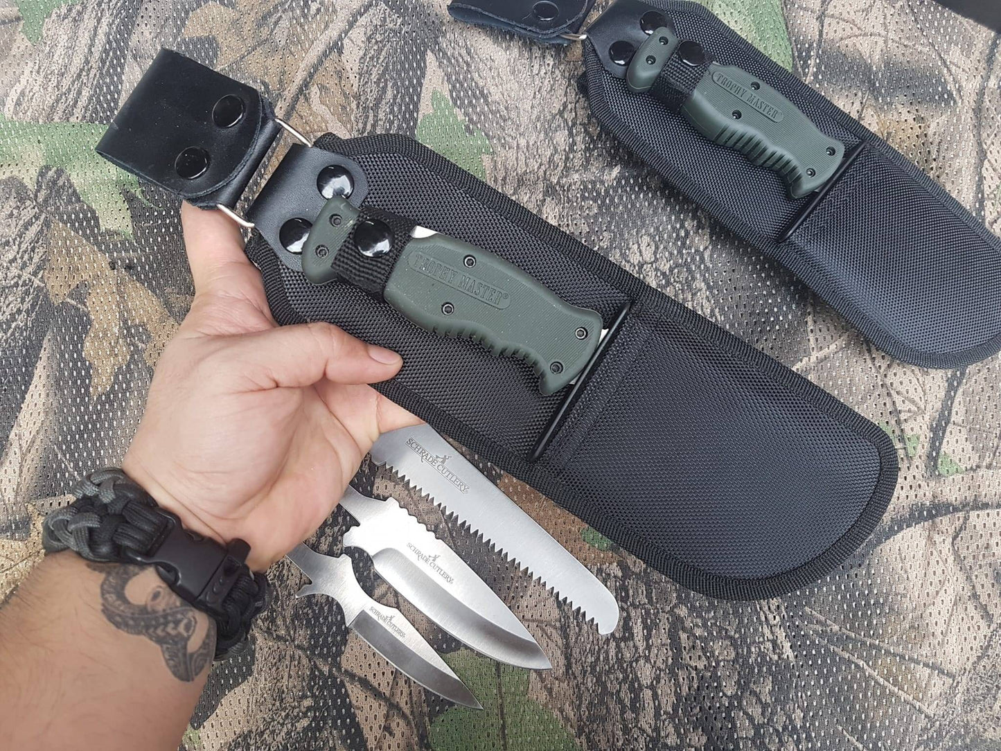 TROPHY MASTER – Multi-Tool Survival Kit | Military-Grade Quality with 4 Replaceable Tools