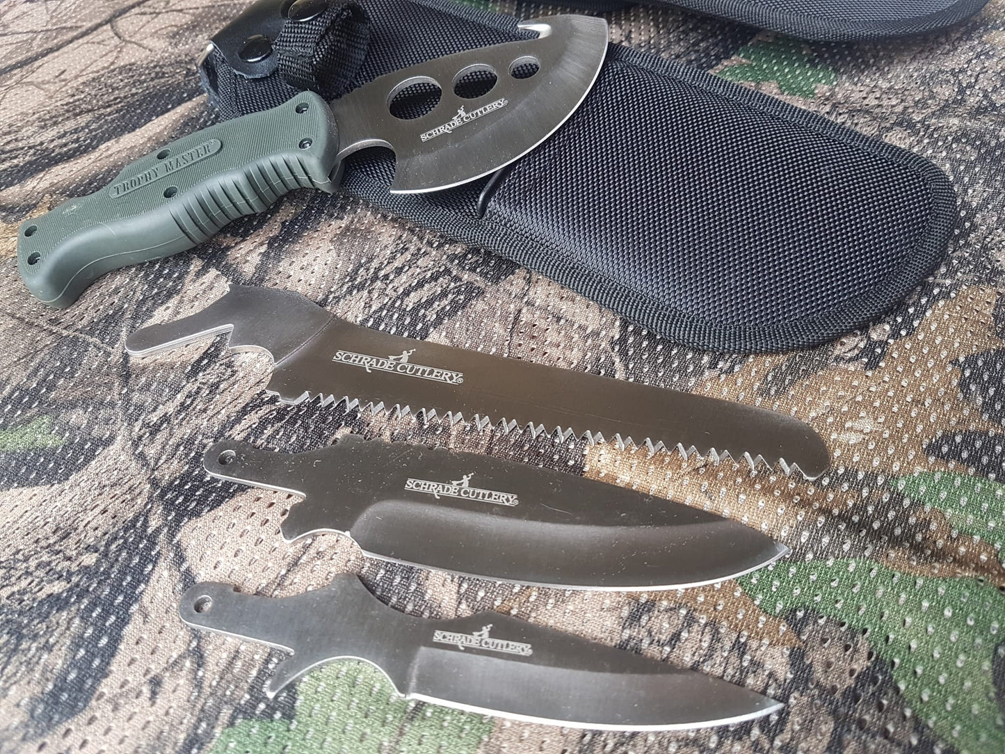 TROPHY MASTER – Multi-Tool Survival Kit | Military-Grade Quality with 4 Replaceable Tools