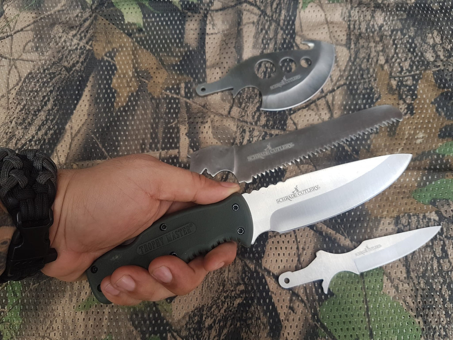 TROPHY MASTER – Multi-Tool Survival Kit | Military-Grade Quality with 4 Replaceable Tools