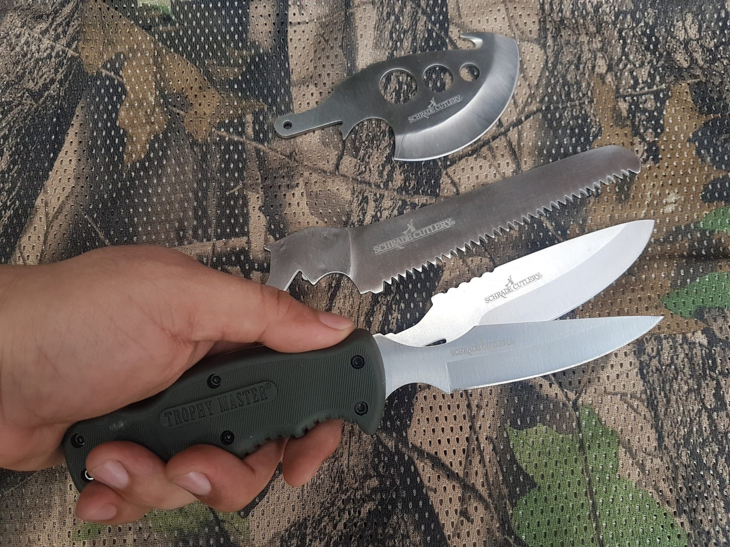 TROPHY MASTER – Multi-Tool Survival Kit | Military-Grade Quality with 4 Replaceable Tools