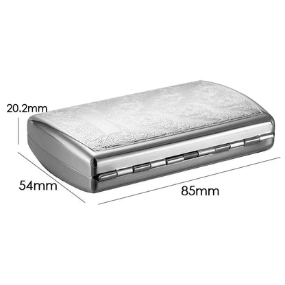 Silver Starlight Cigarette Case Stainless Steel KhaanVaade