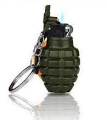 Hand Grenade  Lighter, Gas windproof lighters With Keychain