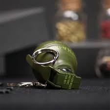 Hand Grenade  Lighter, Gas windproof lighters With Keychain