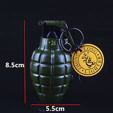 Hand Grenade  Lighter, Gas windproof lighters With Keychain