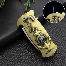 4-in-1 Survival Knife with Lighter – Compact Multi-Function Outdoor Tool