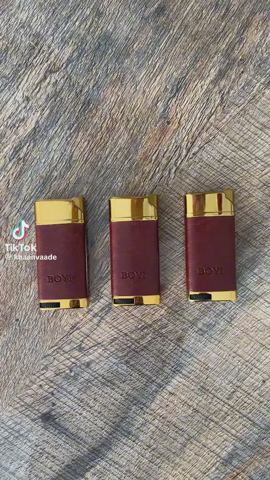Premium leather lighter