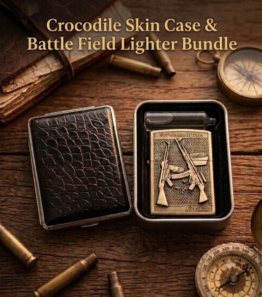 Crocodile Skin Case & Battlefield Lighter Bundle Khaanvaade
