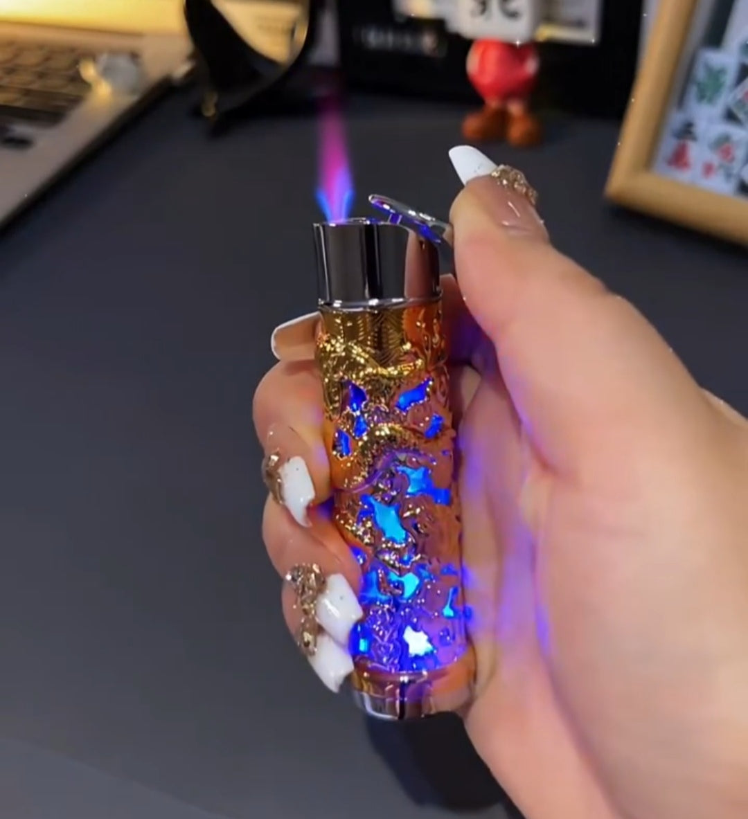 Dragon Red Flame Lighter – Windproof Jet Flame & Refillable