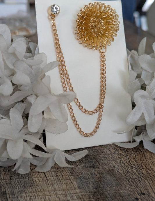Golden Blossom Brooch