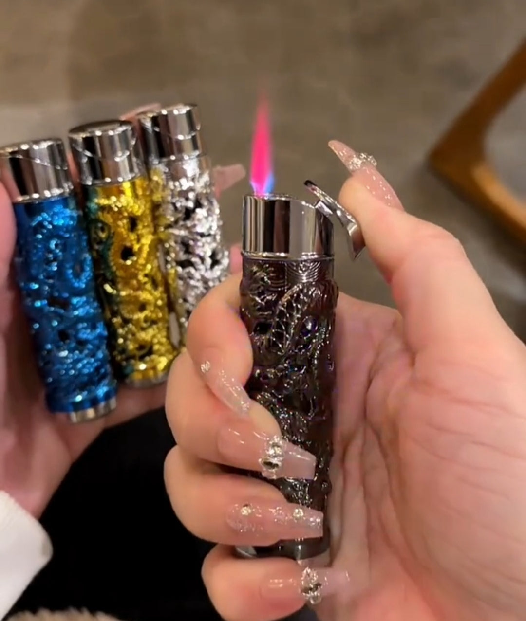 Dragon Red Flame Lighter – Windproof Jet Flame & Refillable