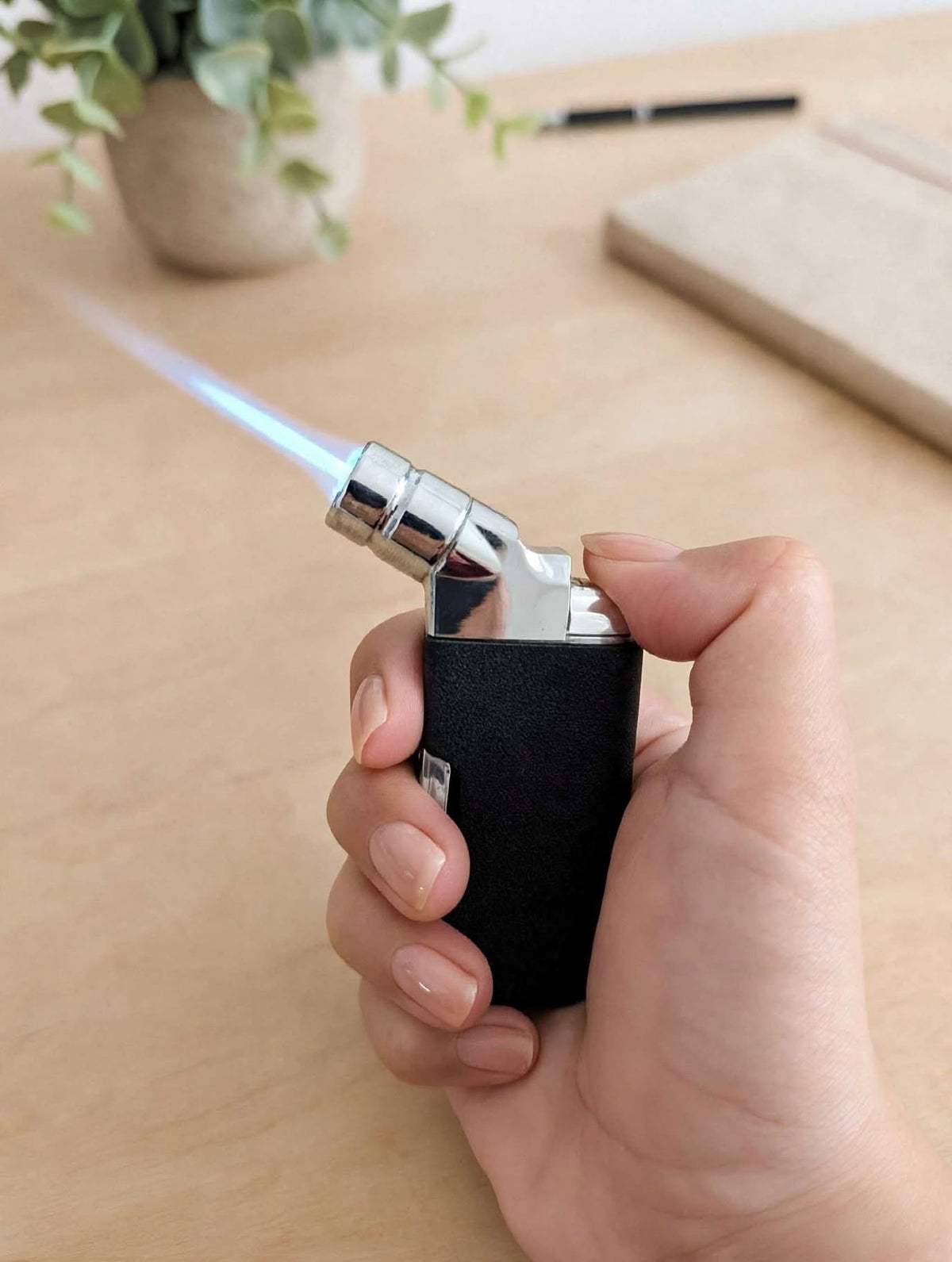 Jet Flame Lighter with Nail cutter